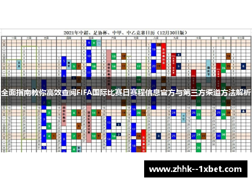 全面指南教你高效查阅FIFA国际比赛日赛程信息官方与第三方渠道方法解析 全面指南教你高效查阅FIFA国际比赛日赛程信息官方与第三方渠道方法解析